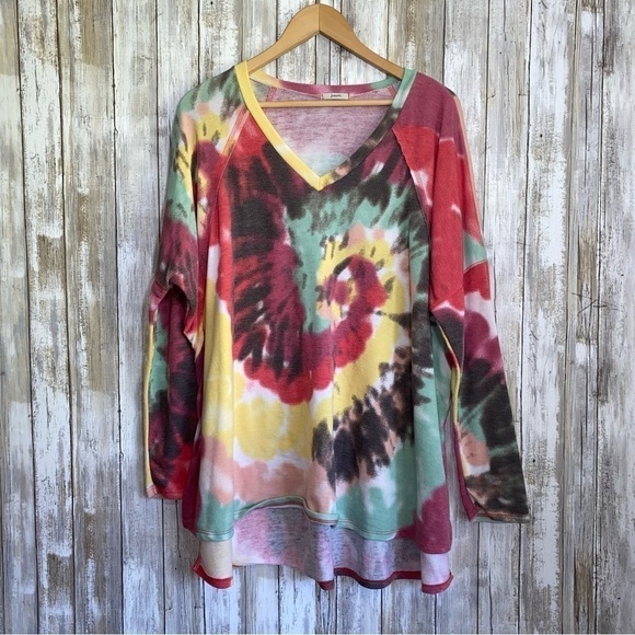 JODIFL Tops - Jodifl Tie Dye Oversized Sweatshirt